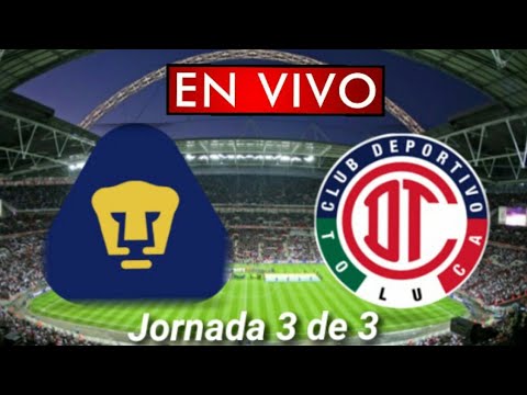Donde ver Pumas vs. Toluca en vivo, por la Jornada 3 de 3, Copa GNP por México