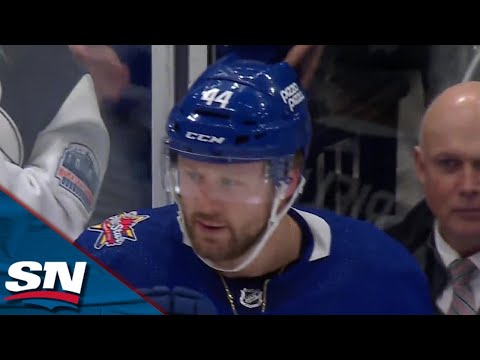 Maple Leafs Morgan Rielly Comes Up With Takeaway And Puts Backhand Past Alexandar Georgiev