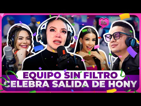 EQUIPO DE SIN FILTRO CELEBRA SALIDA DE HONY ESTRELLA DE ESTO NO ES RADIO SHOW