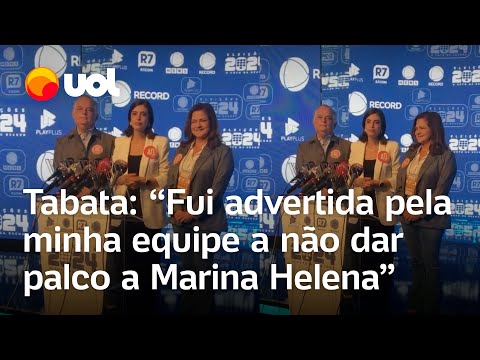 Debate Record: Tabata Amaral diz que foi orientada pela equipe a não dar palco para Marina Helena