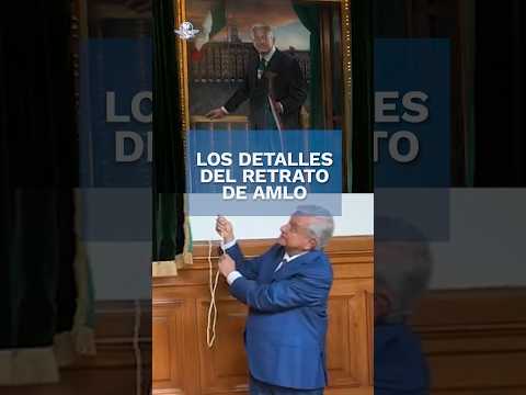 Con cuadro tallado en oro, así es el retrato de AMLO que estará en Palacio Nacional #shorts