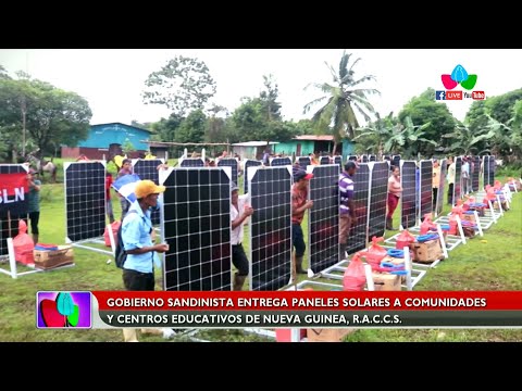 Gobierno Sandinista entrega paneles solares a comunidades y centros educativos de Nueva Guinea