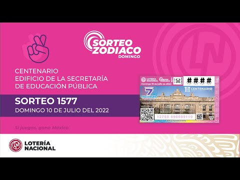 Sorteo Zodiaco No. 1577 Conmemorando el Centenario del edificio de la SEP