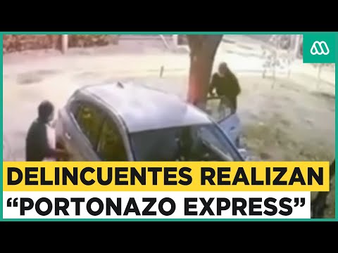 Delincuentes realizan portonazo express: Sujetos robaron vehículo en 20 segundos