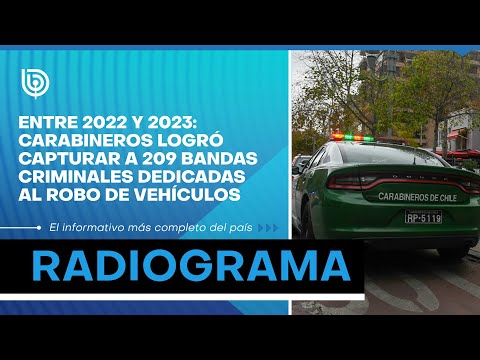 Entre 2022 y 2023: Carabineros logró capturar a 209 bandas criminales dedicadas al robo de vehículos