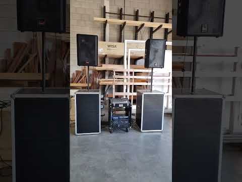 PA Audio speaker test 18-Sound 15LW 1402 sub Wharfedale Pro EVP-X15 top sound check