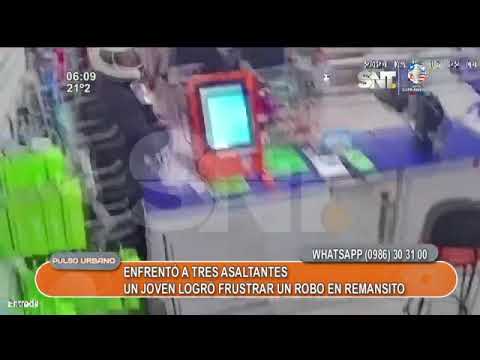 Tres asaltantes intentaron robar local de celulares