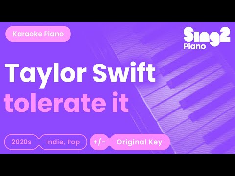 Taylor Swift - tolerate it (Karaoke Piano)