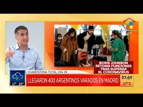 Llegaron 400 argentinos varados en Madrid