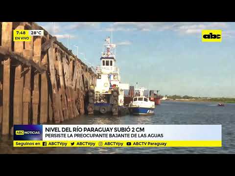 Nivel del río Paraguay subió 2 cm