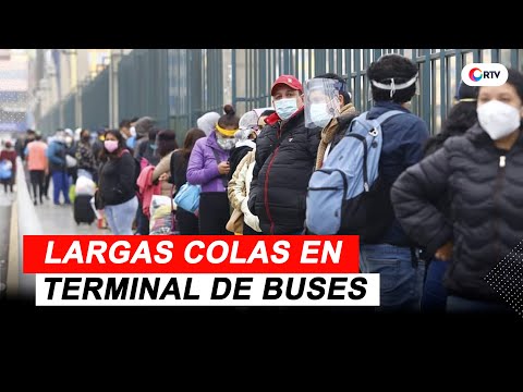 Coronavirus en el Perú: largas colas en terminal tras reinicio de viajes interprovinciales