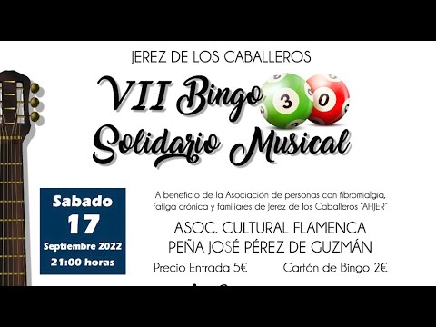 AFIJER celebra este sábado, 17 de septiembre, su VII Bingo Solidario Musical