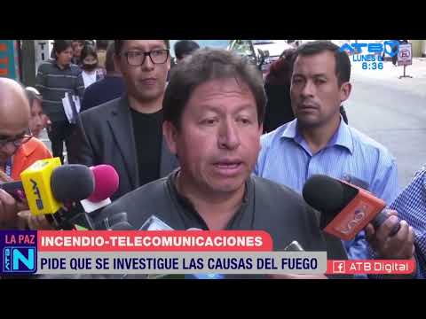 El Director Ejecutivo de Vías Bolivia denunció por el incendio en el edificio de telecomunicaciones