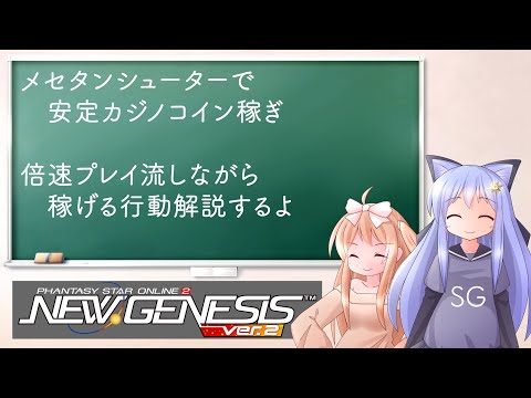 【PSO2NGS】倍速プレイ流しながらメセタンシューター解説【えりにゃんちゃんねる】