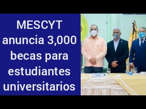 MESCYT anuncia 3,000 becas para estudiantes universitarios de Sánchez Ramírez