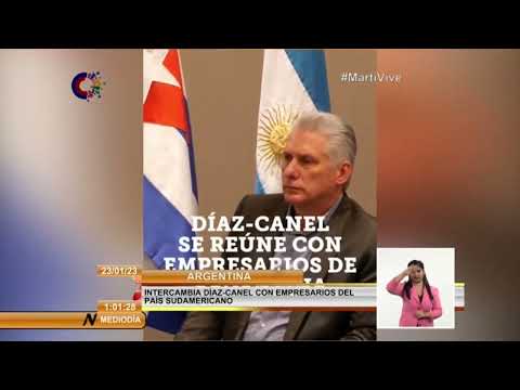 Intercambia Presidente de Cuba con empresarios de Argentina antes de la Cumbre de la CELAC