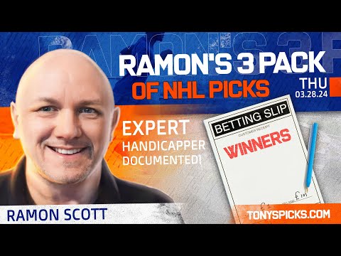 3 FREE NHL Picks and Predictions on NHL Betting Tips by Ramon Scott, Thursday 3/28/2024
