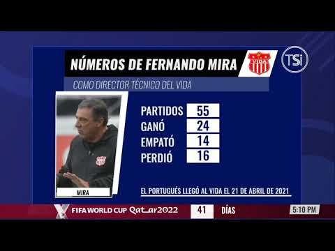 El técnico portugués fue destituido como entrenador del VIDA