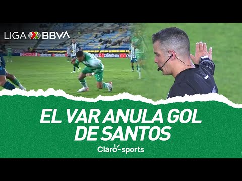 El VAR anula gol de Santos por mano de Marcelo Correa