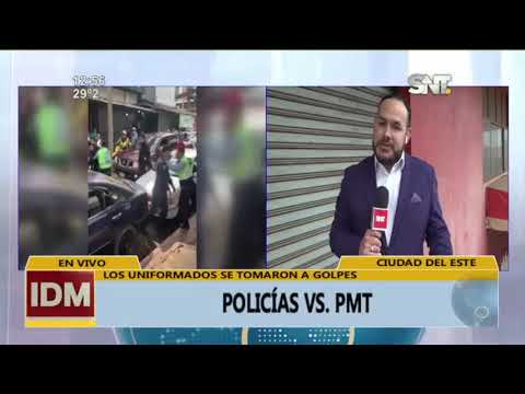 Policías vs. PMT: Pelea de uniformados