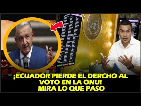 ¡ECUADOR PIERDE EL DERCHO AL VOTO EN LA ONU! MIRA LO QUE PASO
