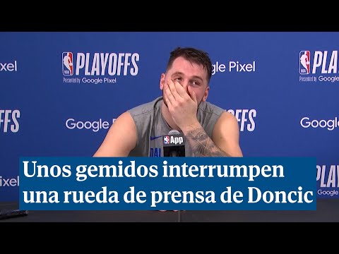 Unos gemidos se cuelan en la rueda de prensa del jugador de baloncesto Luka Doncic