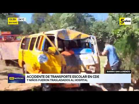 Accidente de transporte escolar en CDE