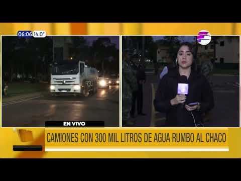 Camiones con 300 mil litros de agua rumbo al Chaco
