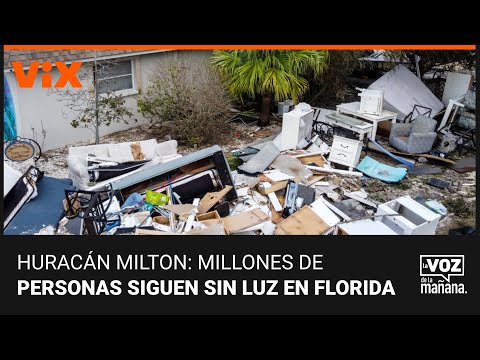 Millones de personas en Florida siguen sin energía eléctrica tras el paso del huracán Milton