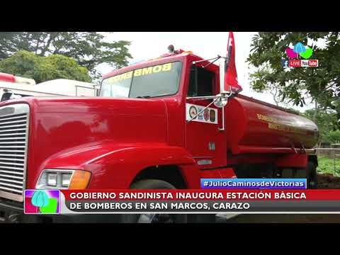 Gobierno Sandinista inaugura estación básica de bomberos en San Marcos, Carazo