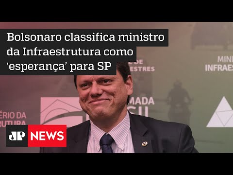 Bolsonaro diz que Tarcísio de Freitas é pré-candidato ao Governo de SP