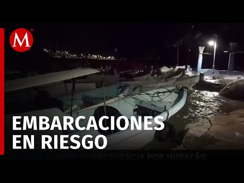 Huracán 'Milton' hunde embarcaciones en el puerto pesquero de San Román