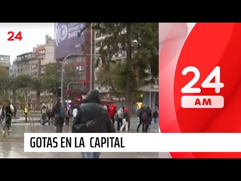 Lluvia sorprende a la capital en plena mañana | 24 Horas TVN Chile