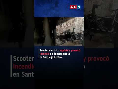 Scooter eléctrico explota y provoca incendio en Santiago centro