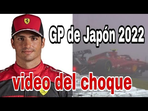 Choque Carlos Sainz en el GP de Japón 2022, tras ser rebasado por Checo Pérez, video del accidente