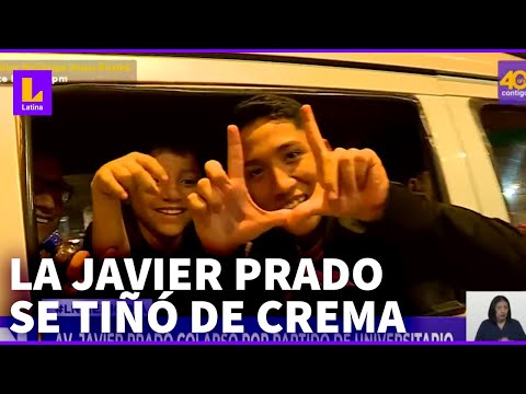 Universitario vs Santa Fe: avenida Javier Prado colapsó tras victoria de los cremas