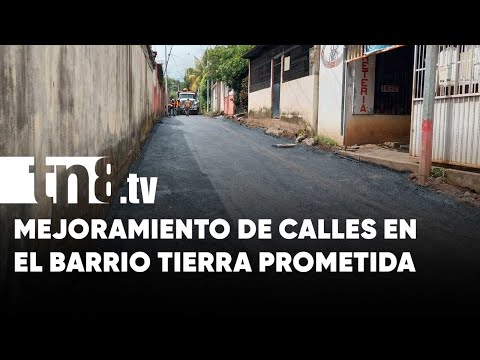 Cuatro cuadras de revestimiento asfáltico al barrio Tierra Prometida, Managua - Nicaragua