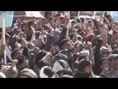 Tens of thousands protest in Sanaa in support of Palestinians in Gaza