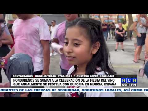 Hondureños se unen a la celebración de la fiesta del Vino que se festeja anualmente en Murcia, Españ