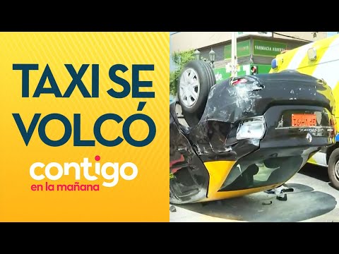 5 HERIDOS: Taxi se volcó y provocó grave accidente en Rondizzoni - Contigo en la Mañana