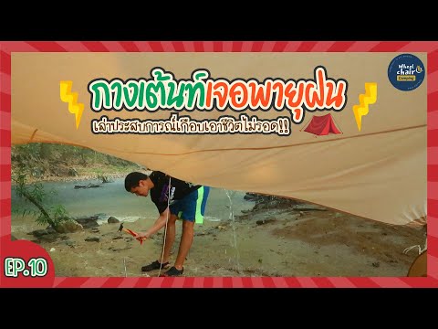 กางเต้นท์เจอพายุฝน-ลมแรง-กิ่งไ กางเต้นท์เจอพายุฝน-ลมแรง-กิ่งไ
