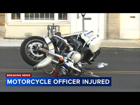 Upper Darby motorcycle officer injured after being struck by vehicle in Drexel Hill