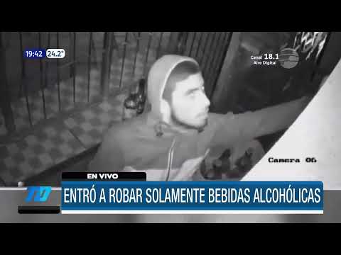 Entró a robar solo bebidas alcohólicas