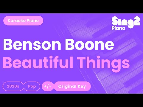 Benson Boone - Beautiful Things (Piano Karaoke)