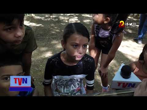 Niños aprenden sobre variedades y características de los árboles en el arboretum Nacional