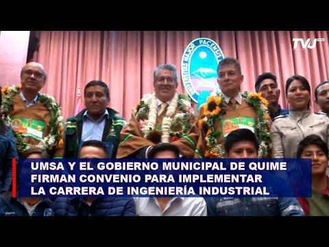 UMSA y el gobierno municipal de Quime firman convenio