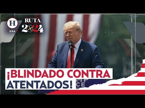 ¡Más protegido que nunca! Así se presentó Trump en su primer mitin al aire libre tras atentado