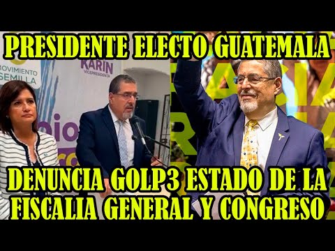 PRESIDENTE ELECTO DE GUATEMALA BERNARDO AREVALO DE LEON CONVOCAN AL PUEBLO DEF3NDER LA DEMOCRACIA