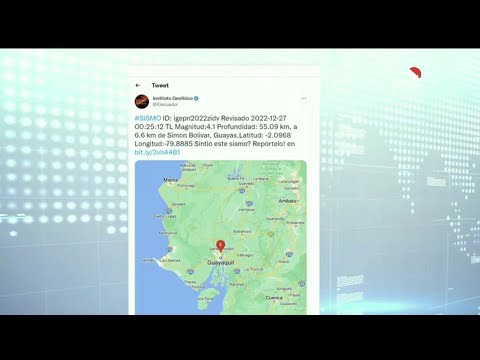 Sismo de magnitud 4.1 se registró en Guayas