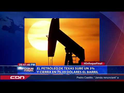 El petróleo de Texas sube un 3 % y cierra en 75,39 dólares el barril